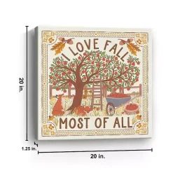 I Love Fall Most of All Canvas Art Print