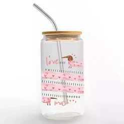 I Love You Thiiiiis Much Glass Tumbler