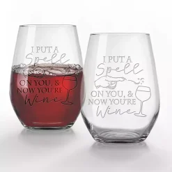 I Put a Spell On You Halloween Glasses, Set of 2
