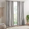 Imani Gray Chenille Stripe Curtain Panel, 95 in.