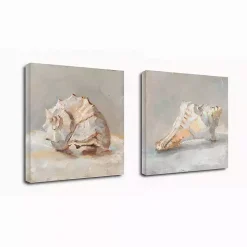 Impressionist Shell Canvas Art Prints, Set of 2