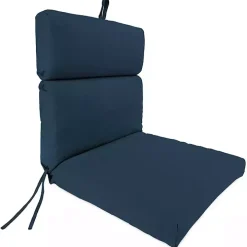 Indigo Canvas French Edge Outdoor Chair Cushion