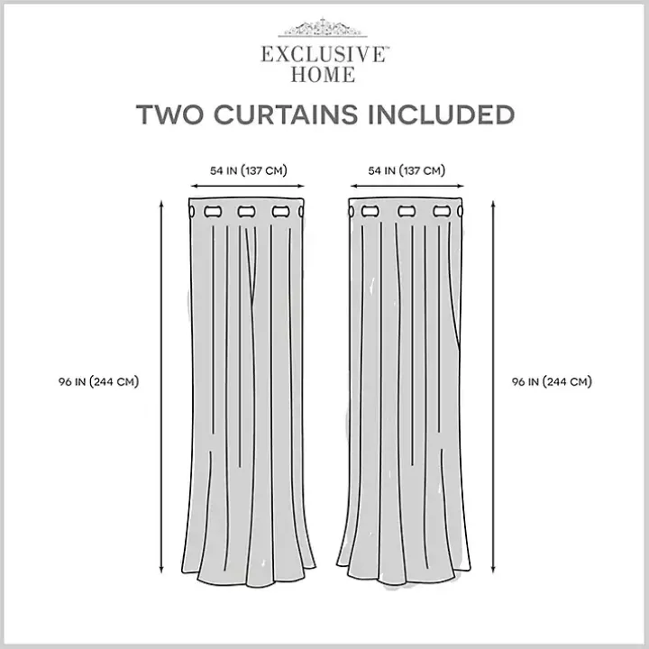 Indigo Floral 2-pc. Curtain Panel Set, 96 in.