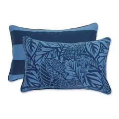 Indigo Island Reversible Outdoor Lumbar Pillow
