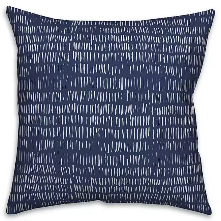 Indigo Thatch Outdoor Throw Pillow