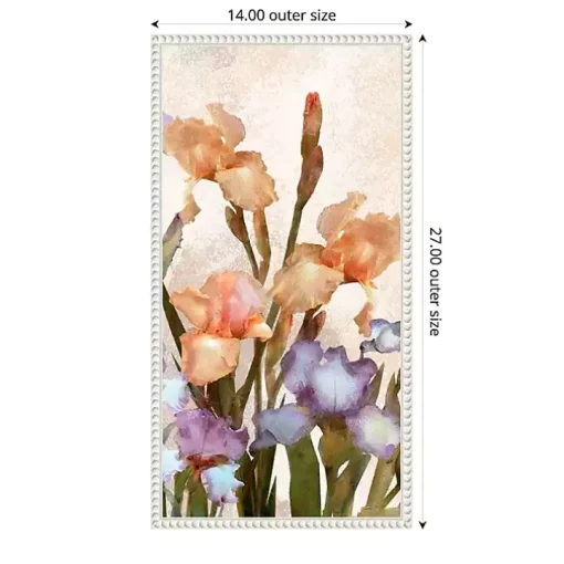 Irises Panel Framed Canvas Art Print
