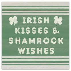 Irish Kisses & Shamrock Wishes Canvas Art Print