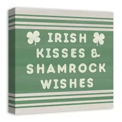 Irish Kisses & Shamrock Wishes Canvas Art Print