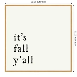 It's Fall Ya'll Poem Framed Wall Art