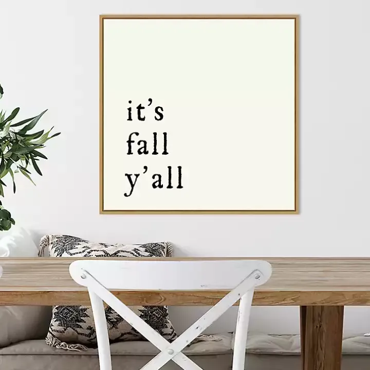 It's Fall Ya'll Poem Framed Wall Art