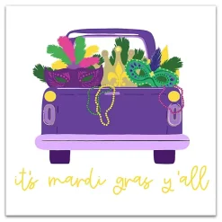 It's Mardi Gras Y'all Canvas Wall Plaque