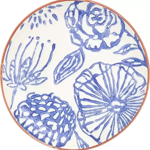 Ivory and Blue Floral 16-pc. Dinnerware Set