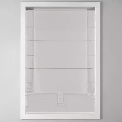 Ivory Basketweave Cordless Roman Shade, 35 in.