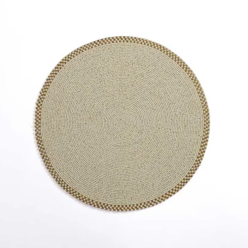 Ivory Beaded Christmas Placemat