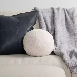 Ivory Boucle Sphere Pillow