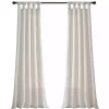 Ivory Burlap Knotted Curtain Panel Set, 120 in.
