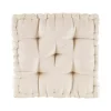 Ivory Chenille Floor Cushion