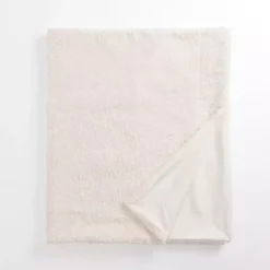 Ivory Curly Faux Lamb Fur Throw