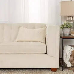 Ivory Embroidered Botanical Pillow
