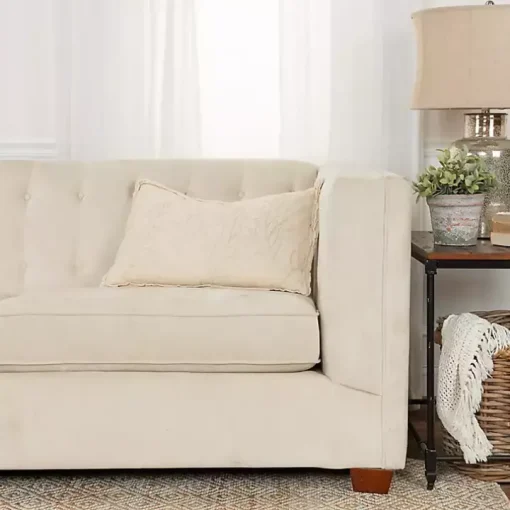 Ivory Embroidered Botanical Pillow