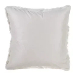 Ivory Faux Fur Polyester Pillow