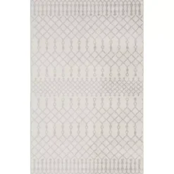 Ivory Moroccan Washable Accent Rug, 2x4