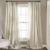 Ivory Rosalie Curtain Panel Set, 95 in.