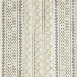 Ivory Textured Chenille Shower Curtain