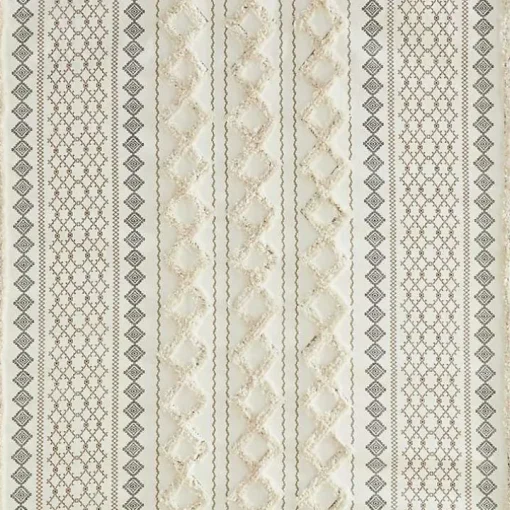 Ivory Textured Chenille Shower Curtain