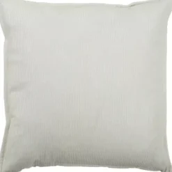 Ivory Velvet Corduroy Flange Throw Pillow