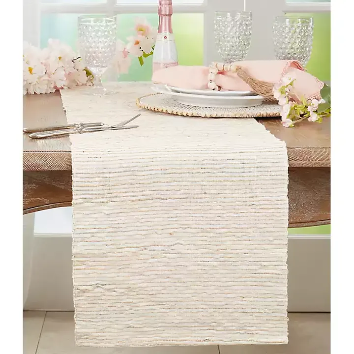 Ivory Water Hyacinth Table Runner