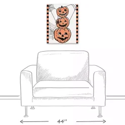 Jack O' Lantern Stack Halloween Canvas Art Print