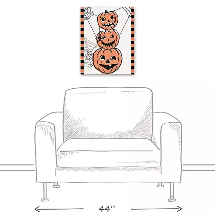 Jack O' Lantern Stack Halloween Canvas Art Print