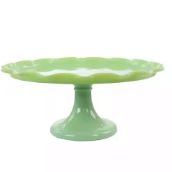 Jadeite Glass Martha Stewart Scalloped Cake Stand