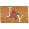 Joy Poinsettia Coir Doormat