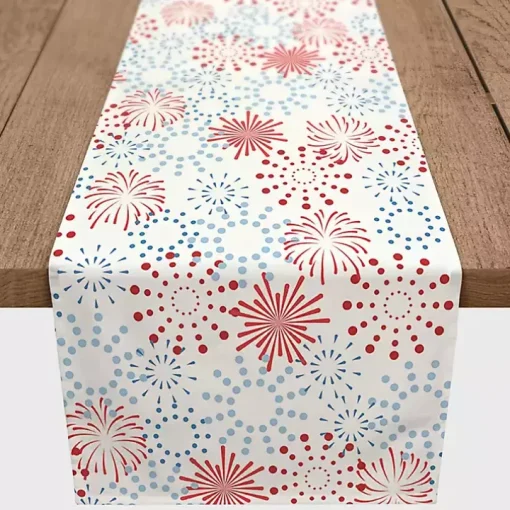 July 4th Fireworks Decorative Table Runner