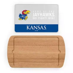 Kansas Jayhawks Wood and Glass Serving Board