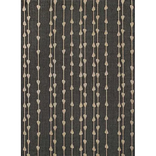 Kendall Gray Vertical Teardrop Outdoor Rug, 5x8
