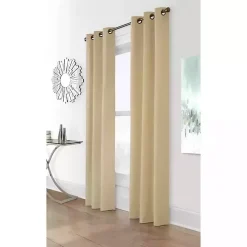 Khaki Room Darkening Curtain Panel Set, 63 in.