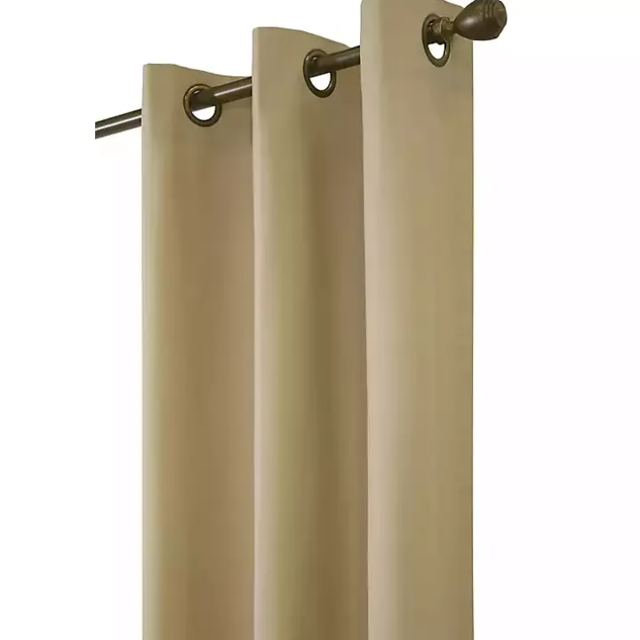 Khaki Room Darkening Curtain Panel Set, 63 in.