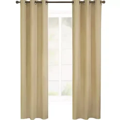 Khaki Room Darkening Curtain Panel Set, 63 in.