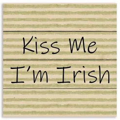 Kiss Me I'm Irish Wood Pallet Art Print