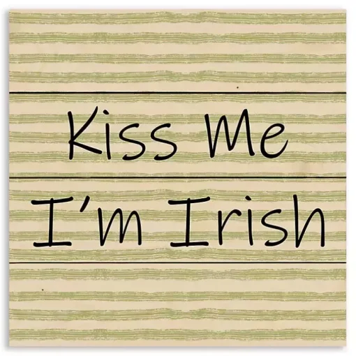 Kiss Me I'm Irish Wood Pallet Art Print