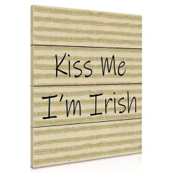 Kiss Me I'm Irish Wood Pallet Art Print