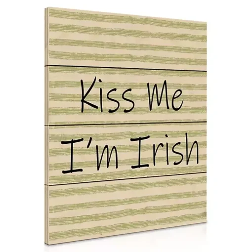 Kiss Me I'm Irish Wood Pallet Art Print