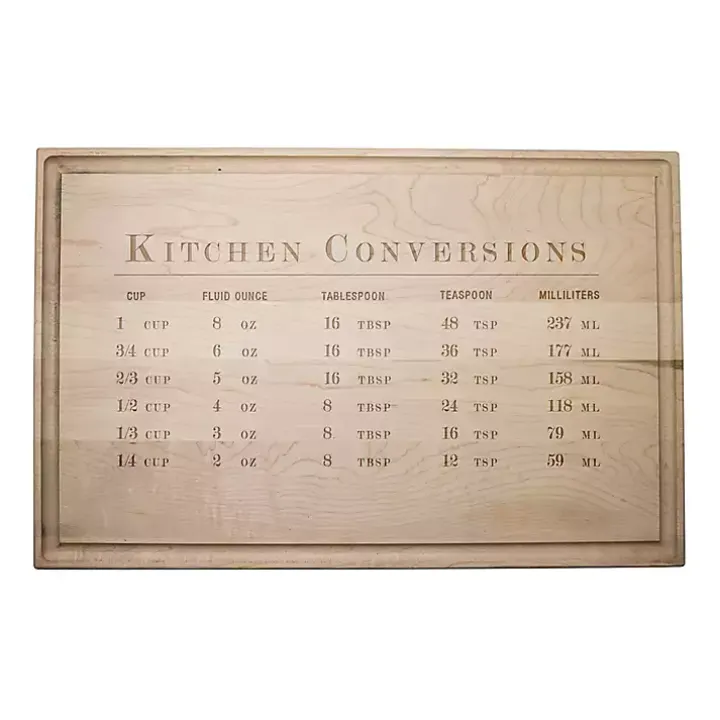 Kitchen Conversions Maple Wood Cutting Board