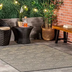 Kylie Gray Modern Abstract Outdoor Rug, 5x8