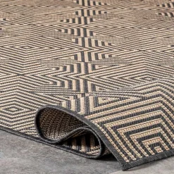 Kylie Gray Modern Abstract Outdoor Rug, 5x8