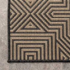 Kylie Gray Modern Abstract Outdoor Rug, 5x8