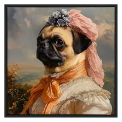 Lady Petunia Pugington Framed Art Print